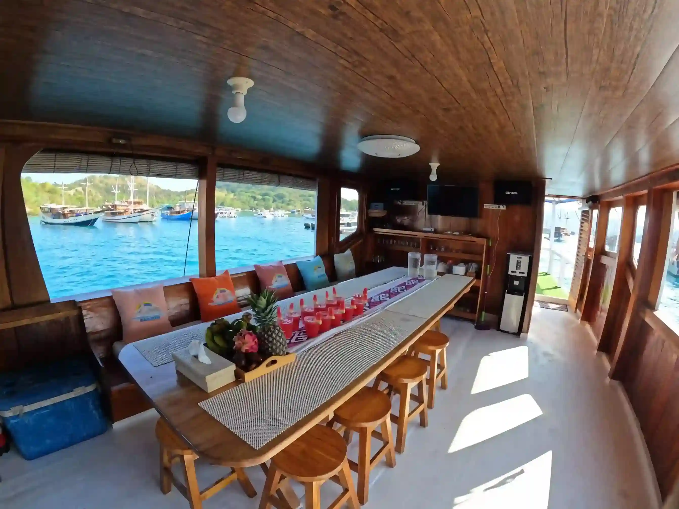 Indoor Dining Area 3 Island Phinisi