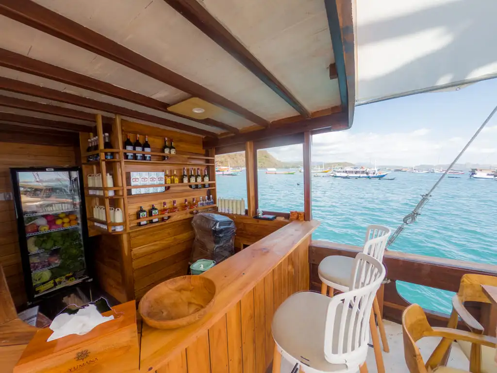 Bar | Yumana Phinisi | Komodo National Park | Boat Komodo Trip