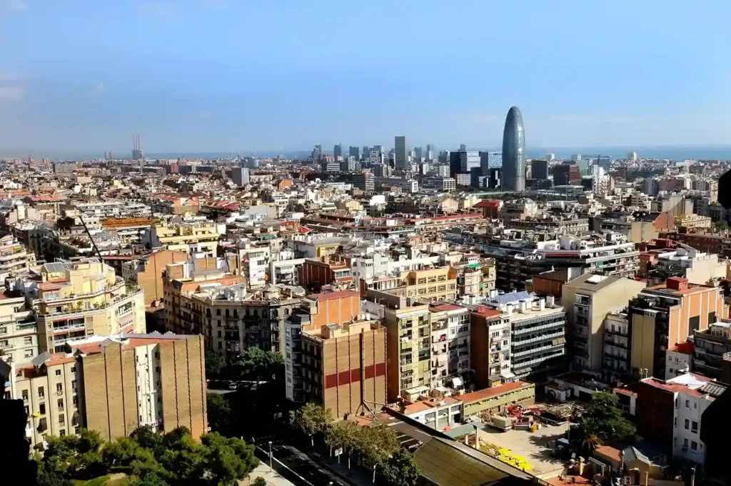 Barcelona Skyline (source: wikimedia-commons)