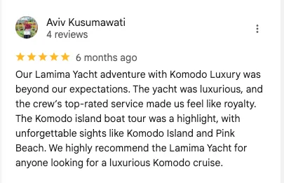 Lamima Yacht reviews | Boat Komodo Trip