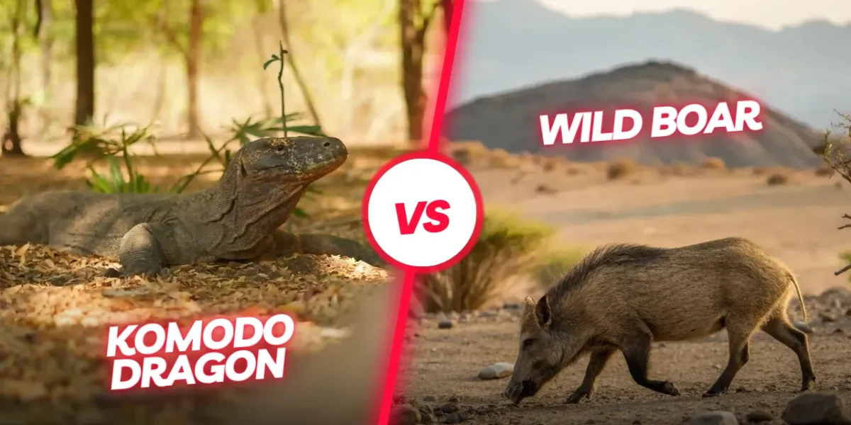 Komodo Dragon vs Wild Boar | Illustration | Boat Komodo Trip