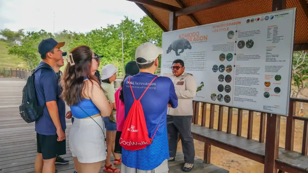 Tourists with Ranger at Komodo National Park | Komodo Island Tour | Boat Komodo Trip