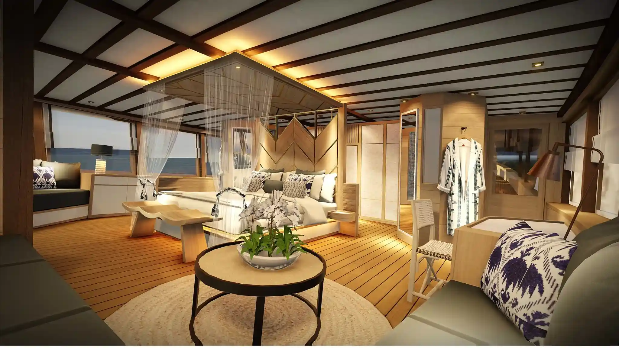 Otium Phinisi | Master Suite Otium Phinisi | Boat Komodo Trip