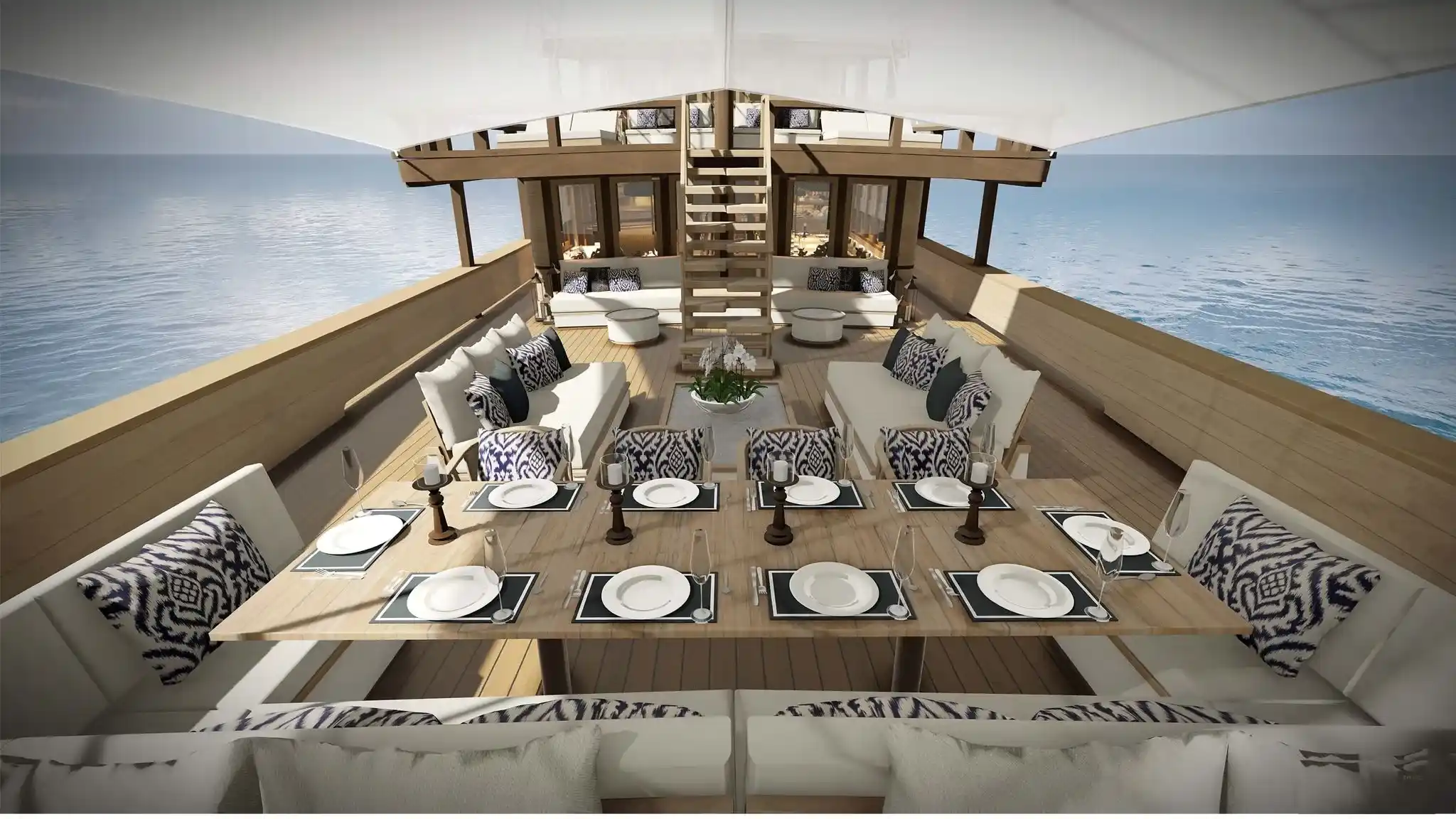 Otium Phinisi | Outdoor Dining Area Otium Phinisi | Boat Komodo Trip