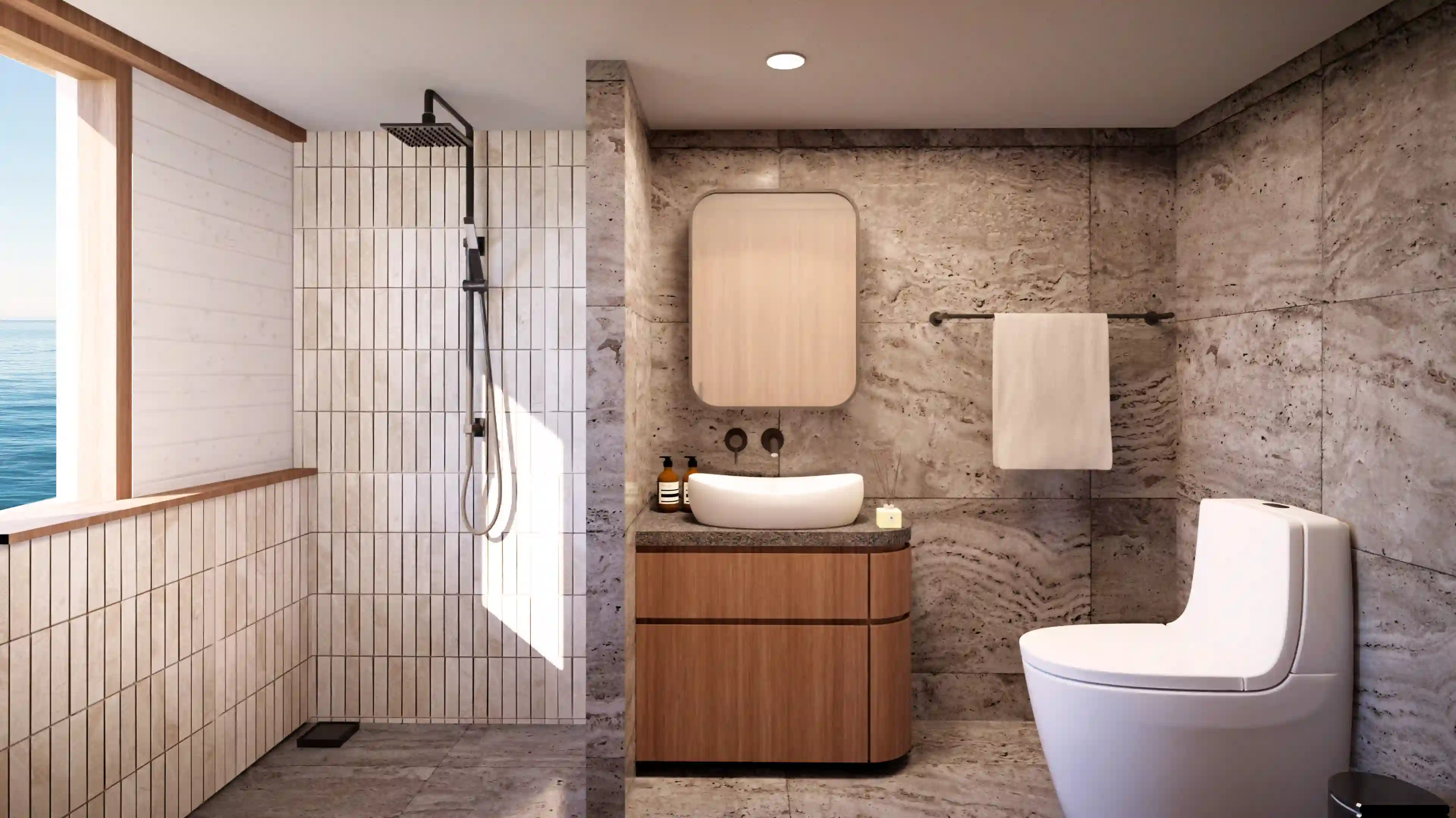 Sukha Sail 2 Phinisi Boat Charter | Elang Cabin Bathroom Sukha Sail 2 | Boat Komodo Trip