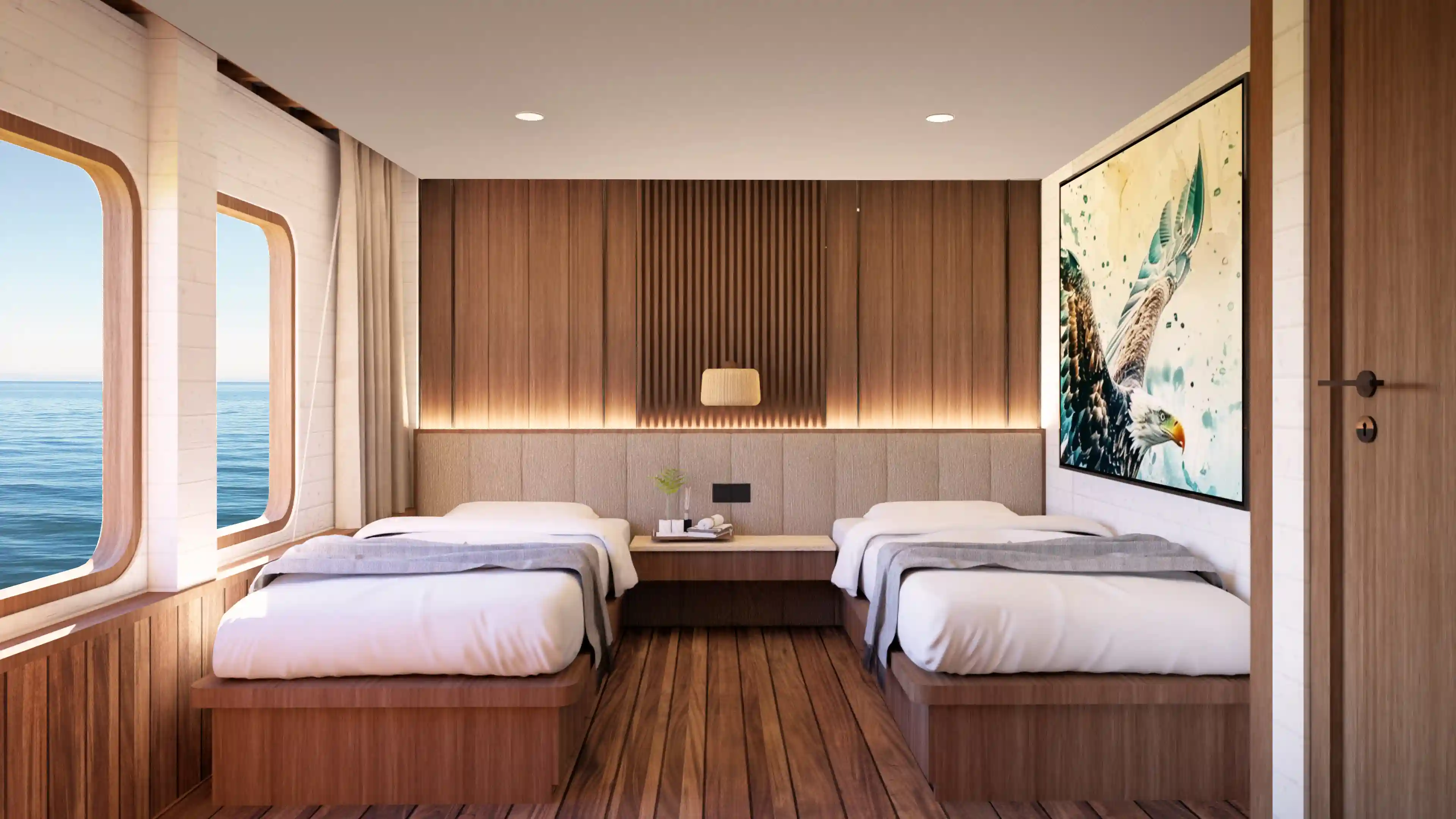 Sukha Sail 2 Phinisi Boat Charter | Elang Cabin Sukha Sail 2 | Boat Komodo Trip