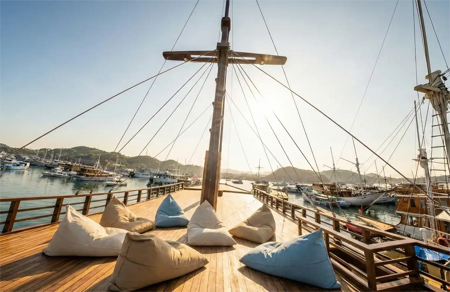 Naturalia Cruise Sundeck Area | Komodo Tour | Boat Komodo Trip